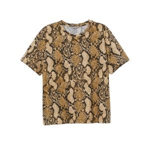 H&M Snake Print Short Sleeve Tee